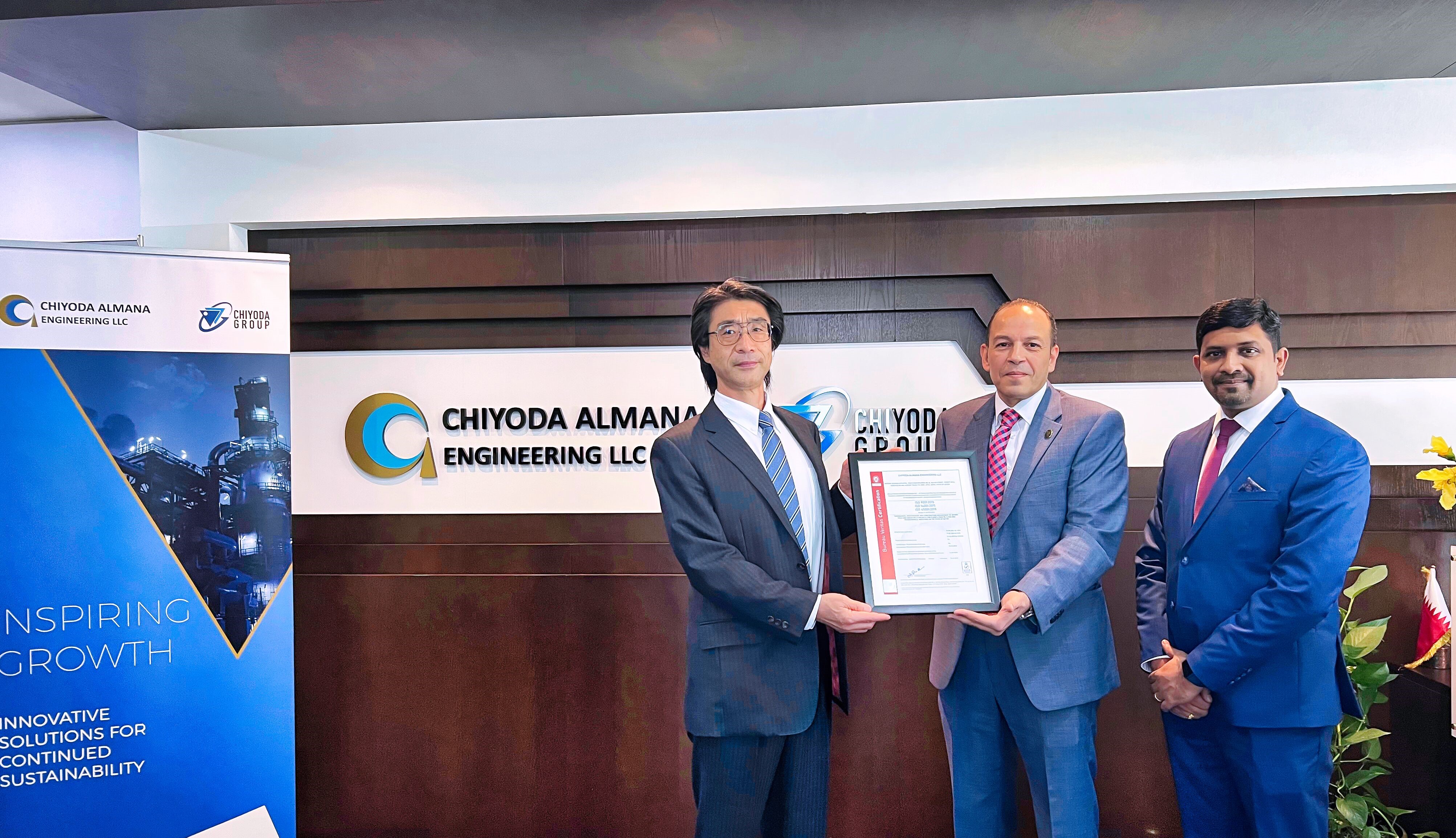 Chiyoda Almana Engineering renewed the ISO Certifications by Bureau Veritas